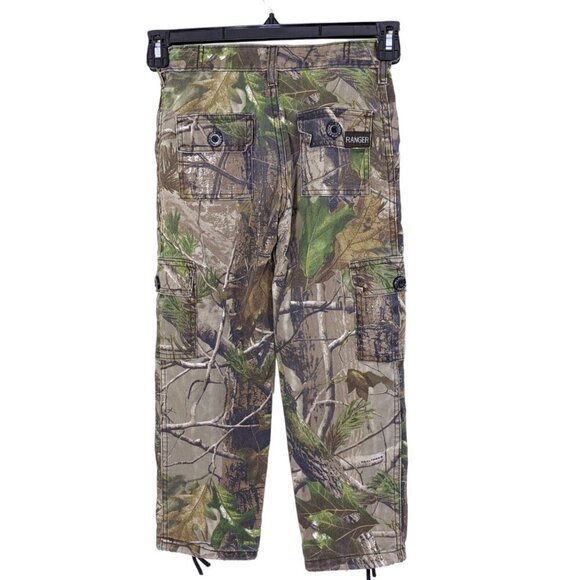 Ranger Boys 8 Cargo Realtree Camo Pants Hunting Camouflaged Adjustable Leg Waist - Picture 2 of 8